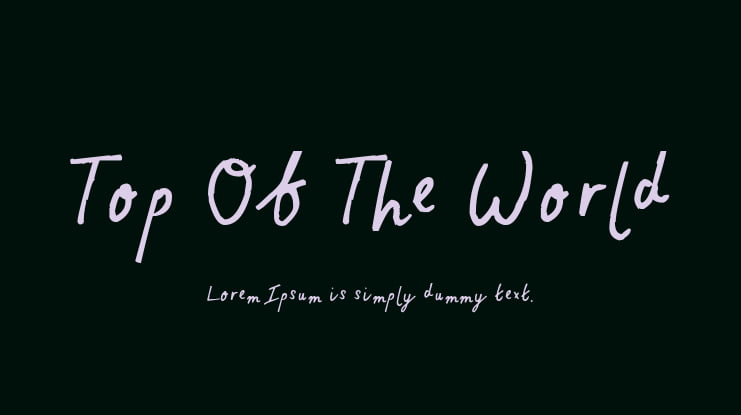 Top Of The World Font