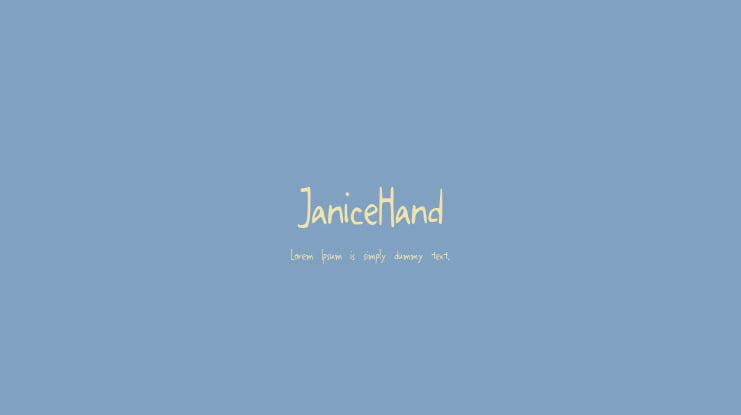 JaniceHand Font