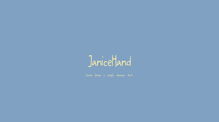 JaniceHand Font
