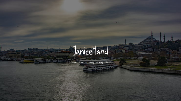 JaniceHand Font