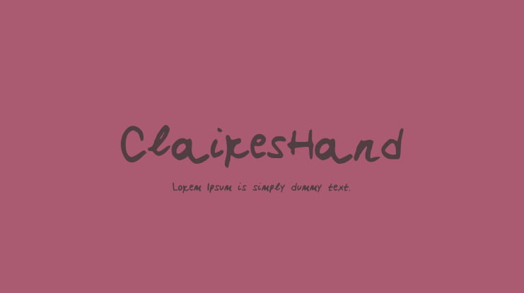 ClairesHand Font