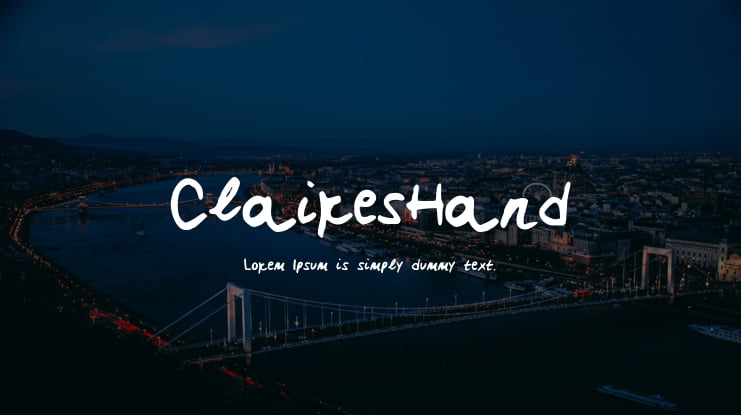 ClairesHand Font