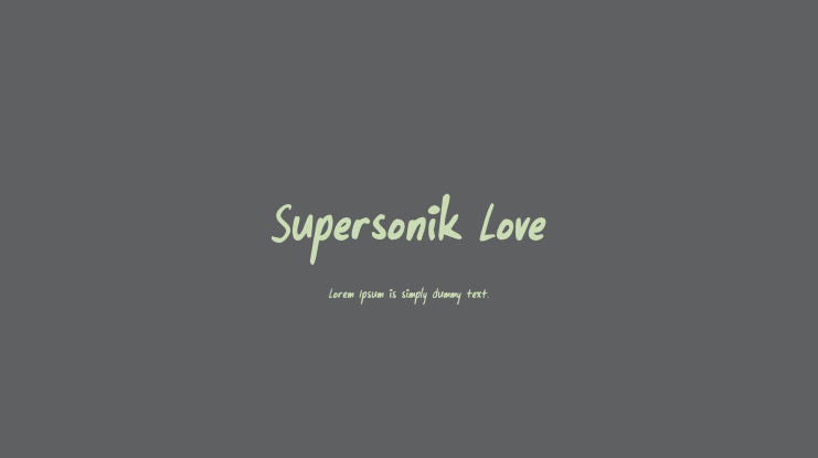 Supersonik Love Font