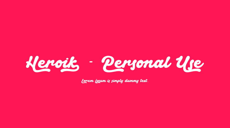 Heroik - Personal Use Font