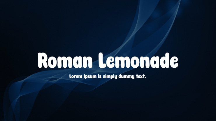 Roman Lemonade Font