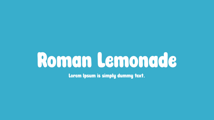Roman Lemonade Font