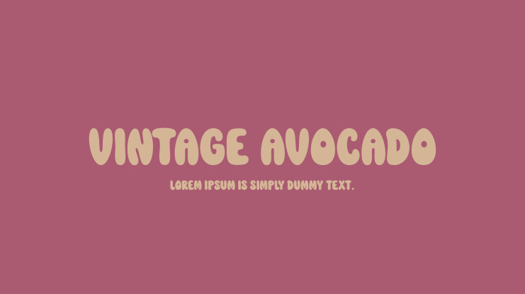 Vintage Avocado Font