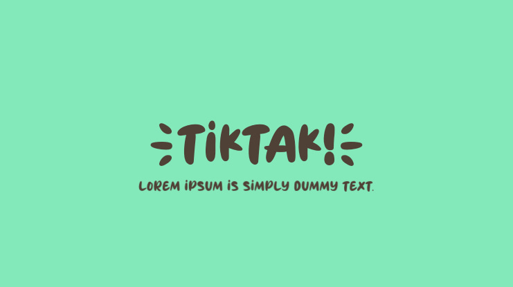TIKTAK Font