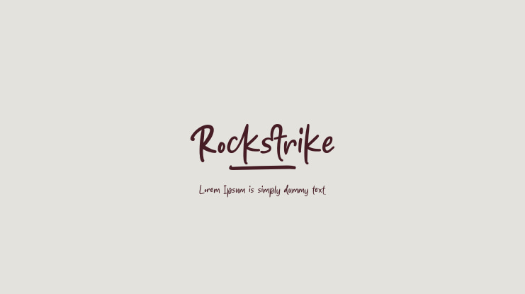 Rockstrike Font