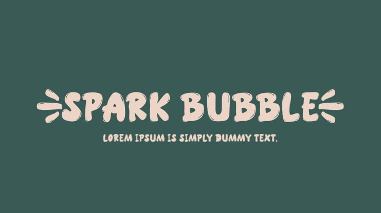 SPARK BUBBLE Font