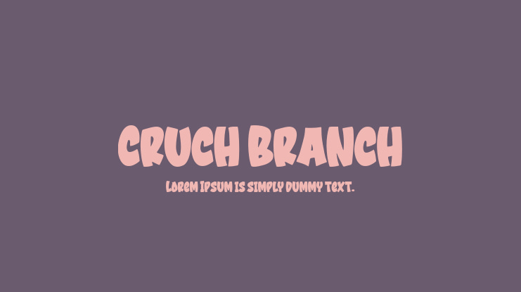 Cruch Branch Font Family