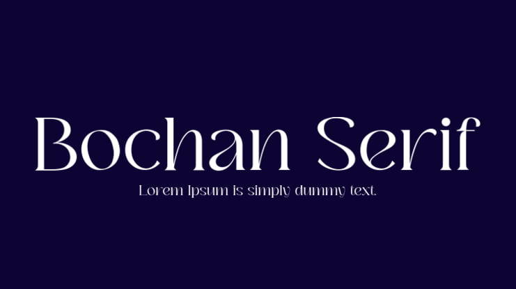 Bochan Serif Font