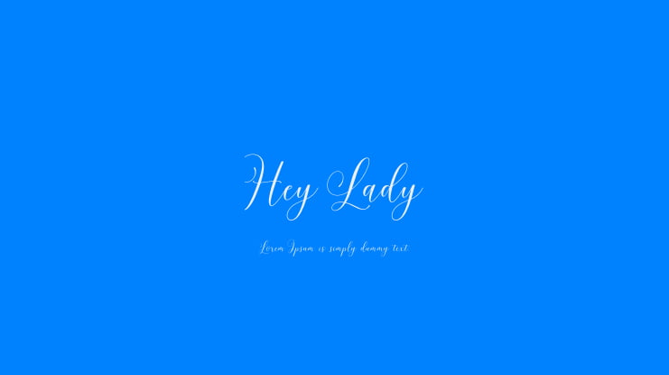 Hey Lady Font Family