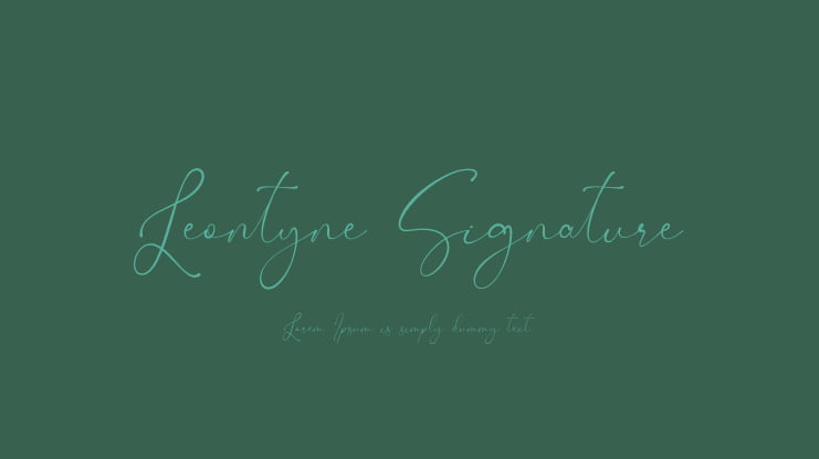Leontyne Signature Font