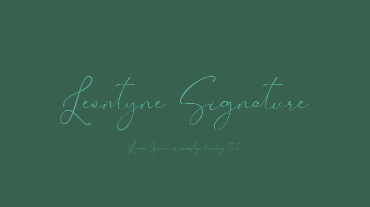 Leontyne Signature Font