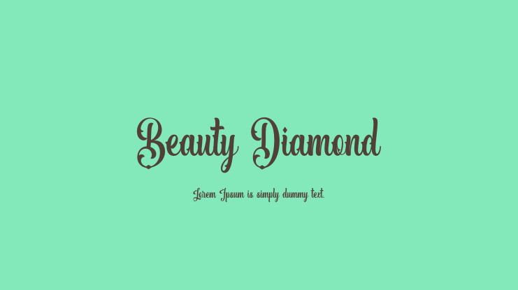 Beauty Diamond Font