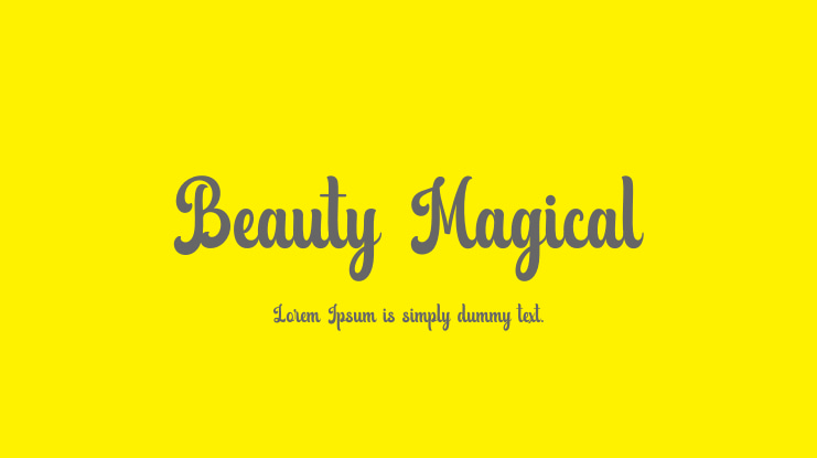 Beauty Magical Font