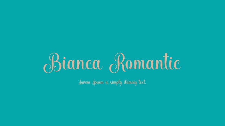 Bianca Romantic Font