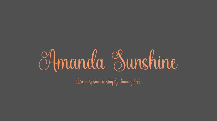 Amanda Sunshine Font