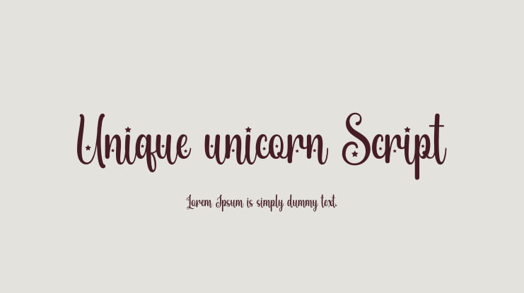 Unique unicorn Script Font
