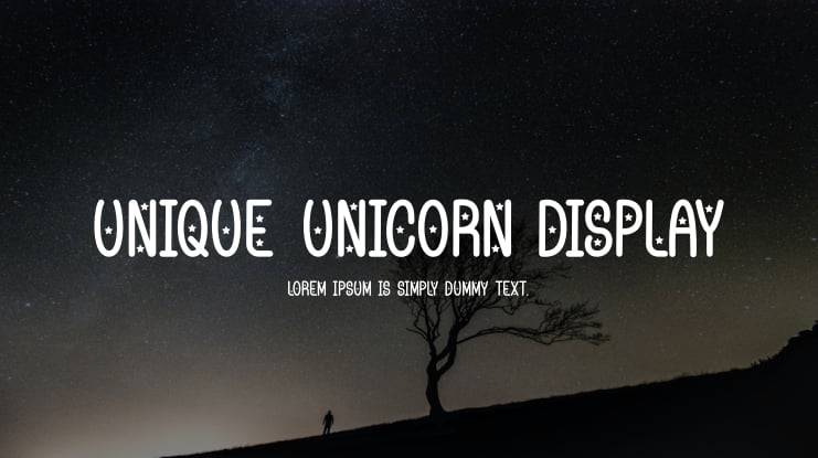 Unique Unicorn display Font