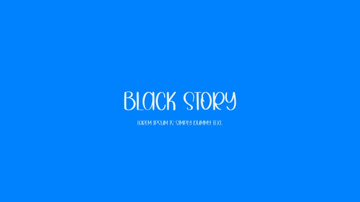 Black Story Font