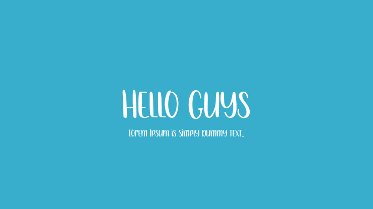 Hello Guys Font