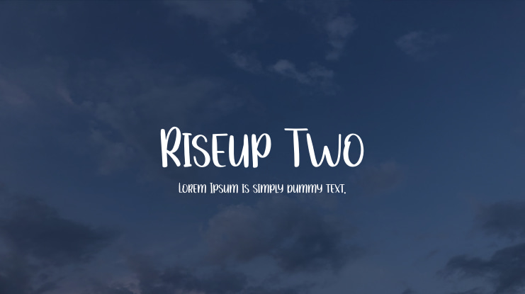 Riseup Two Font