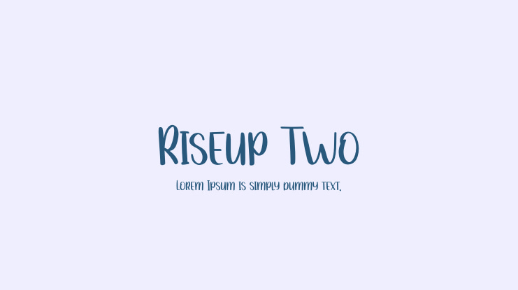 Riseup Two Font