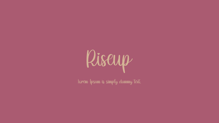 Riseup Font : Download Free for Desktop & Webfont