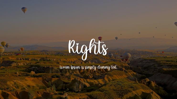 Rights Font
