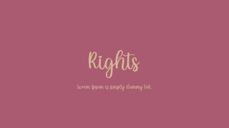 Rights Font