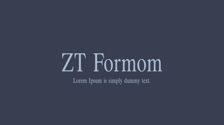 ZT Formom Font Family