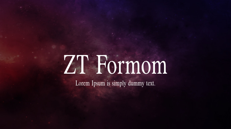 ZT Formom Font Family