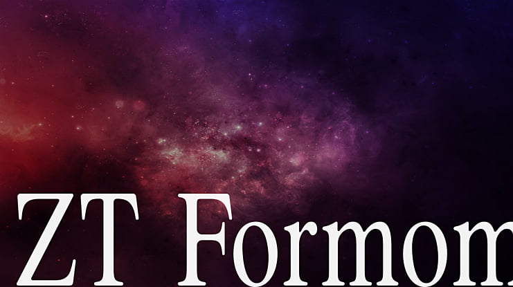 ZT Formom Font Family
