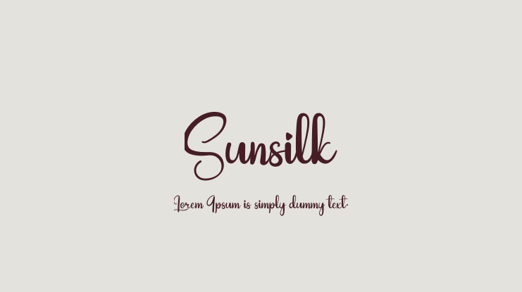 Sunsilk Font