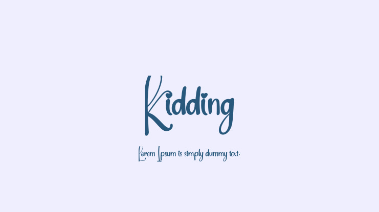 Kidding Font