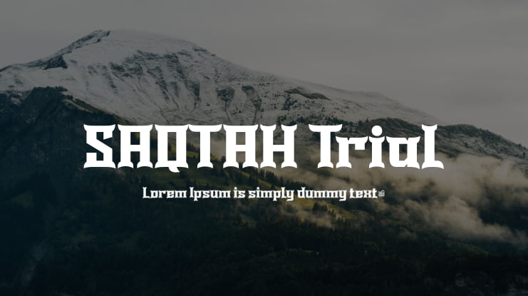 SAQTAH Trial Font