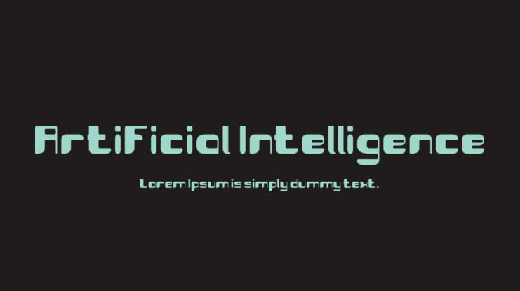 Artificial Intelligence Font