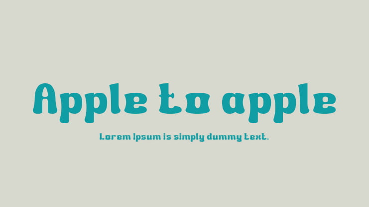 Apple to apple Font
