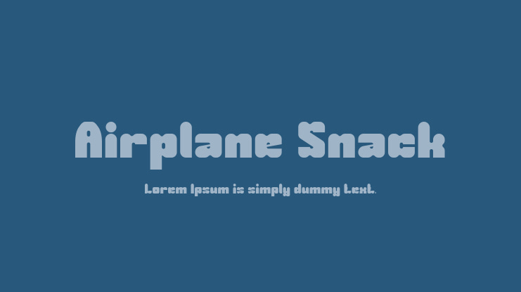 Airplane Snack Font