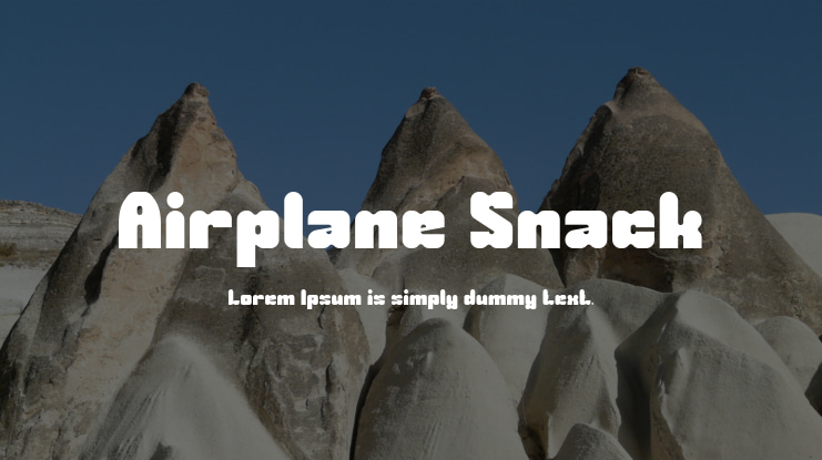 Airplane Snack Font