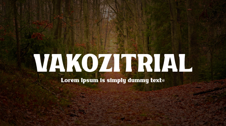 VAKOZITRIAL Font