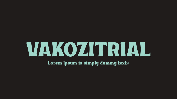 VAKOZITRIAL Font