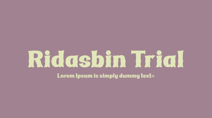Ridasbin Trial Font