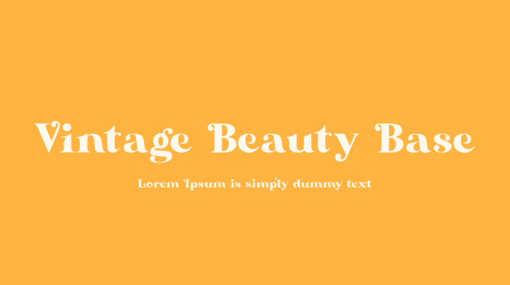 Vintage Beauty Base Font