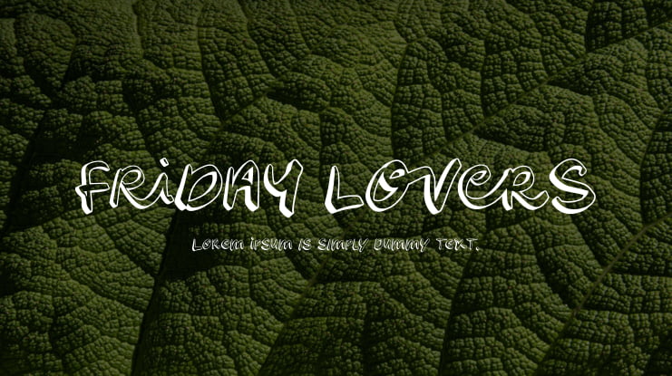 FRIDAY LOVERS Font