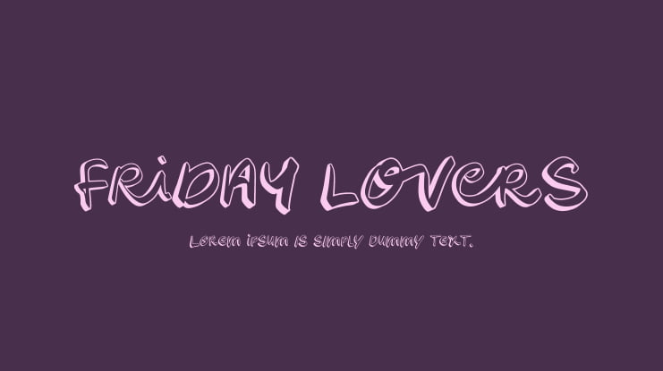 FRIDAY LOVERS Font
