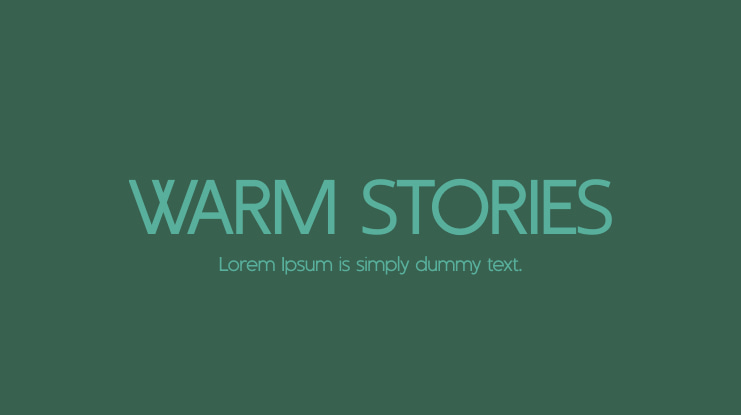 WARM STORIES Font