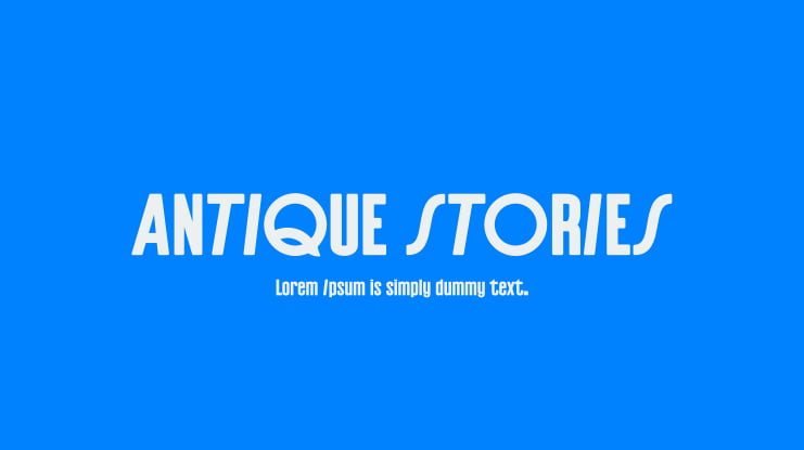 ANTIQUE STORIES Font